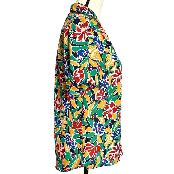 Stuart Randolph Blouse 10 Floral Vintage Button Down - Picture 5 of 7